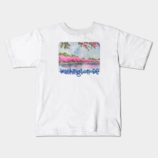 Washington DC Cherry Blossoms Kids T-Shirt